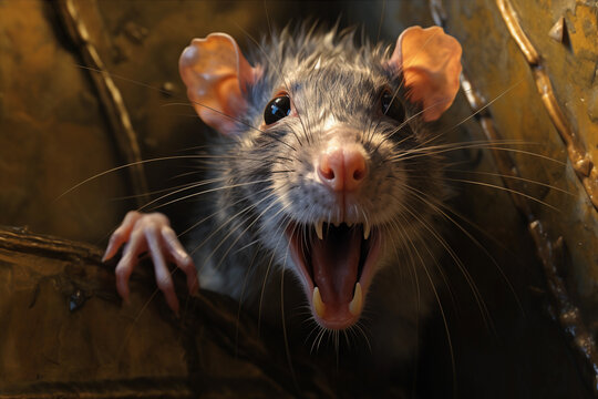 Invasion of terrible rats. Deratization