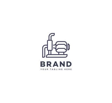 Irrigation pump logo design template elements. Vector illustration. New Modern logo.