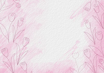 Pink Tulip Flower on Decoration Background