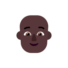 Person: Dark Skin Tone, Bald