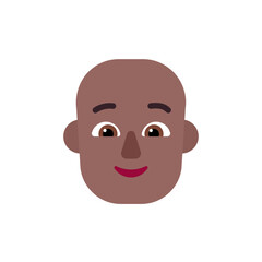 Person: Medium-Dark Skin Tone, Bald