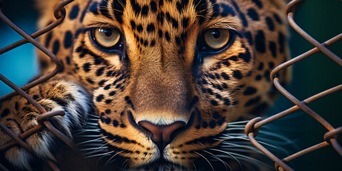 close up of leopard.AI Generative 