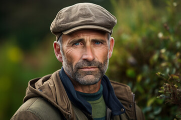 Obraz premium Greenhouse owner entrepreneur standing next to healthy garden harvest Generative AI