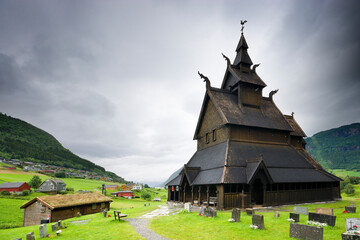Fototapeta na wymiar Hopperstad stave church in Vik, Norway