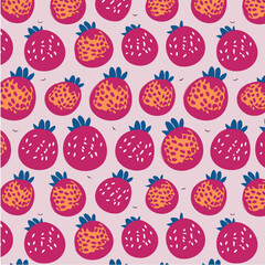 Pattern ready for use,  VECTOR fruit illustration tropic  pineaaple