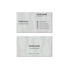 Creative modern double-sided business card. Off white and off pink color combination. Simple card design creative and clean business card template. Horizontal card mockup. For professional business.