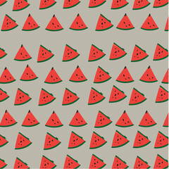 Pattern ready for use,  VECTOR fruit illustration tropic watermelon 