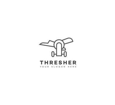 Thresher logo design template elements. Vector illustration. New Modern logo.