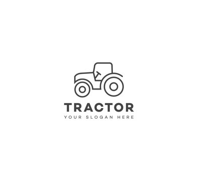 Tractor logo design template elements. Vector illustration. New Modern logo.