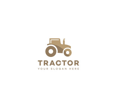 Tractor logo design template elements. Vector illustration. New Modern logo.