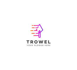 Trowel logo design template elements.Vector illustration. New Modern logo.