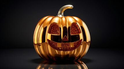 Trendy Halloween Shiny Decorative Pumpkin