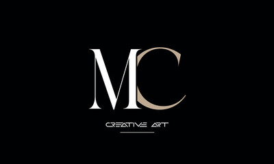 CM, MC, C, M abstract letters logo monogram