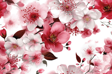 floral seamless pattern for fashion romantic spring sakura blossom