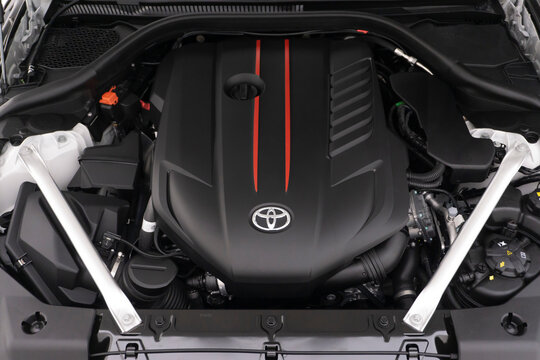 Toyota Supra mark 5 2021 model engine bay view - High Resolution Image