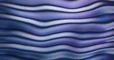 Abstract shining glitter wave background. Horizontal blue purple wave glittering background. 3D rendering.