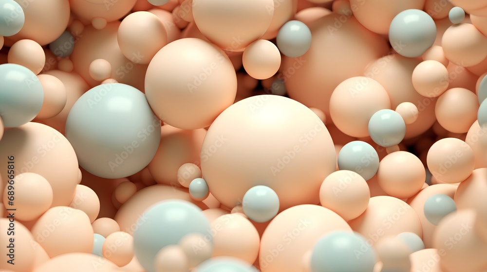 Poster an elegant and modern abstract background featuring an array of beige spheres that resemble stylish 