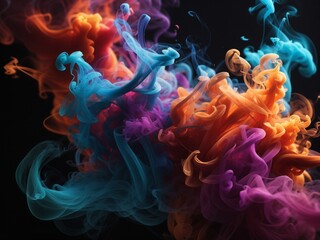 smoke on black background