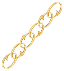 Gold with metal effect connected circles