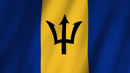 Barbados flag waving in the wind. Flag of Barbados images - Powered by Adobe