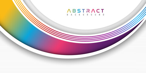 Colorful abstract swoosh in white background