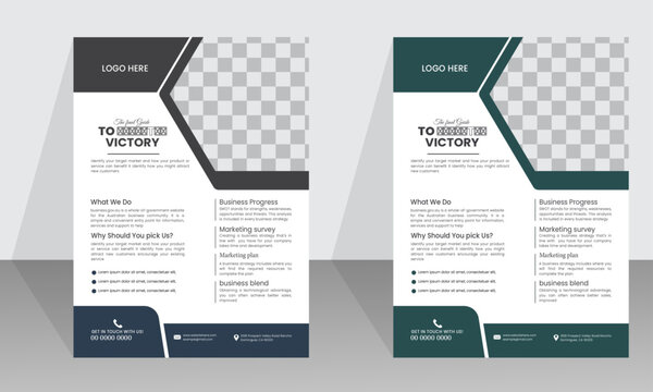 Creative Professional Simple vector Flyer Design With Illustrator mockup 