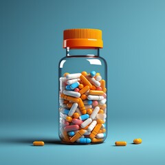 a bottle full of pills
