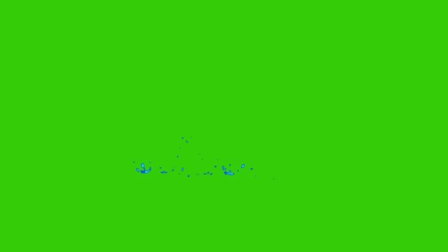 Cartoon Water Effect on Green Screen - Cartoon Water Transition with Key Color, Chroma Key Background