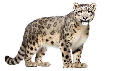Wise Snow Leopard On Transparent PNG