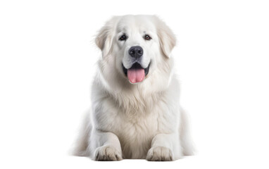 Majestic Guardian Great Pyrenees Endurance Chronicles Isolated on a Transparent Background PNG. - obrazy, fototapety, plakaty