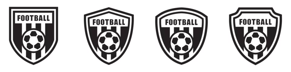Fotobehang Football team logo, Soccer logo icon, vector illustration © Combotec