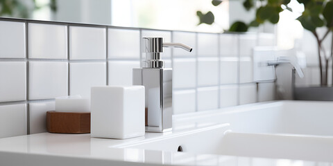 bathroom interior.Serenity in Design.Stylish Isometric Bathroom Interior.AI Generative 