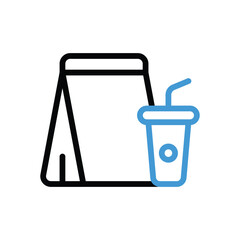 Take Way Icon vector stock illustration