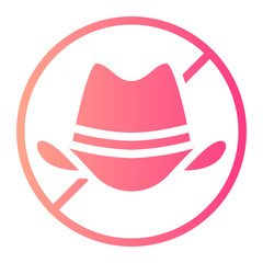 No Hat gradient icon