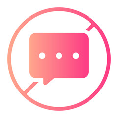 no talk gradient icon