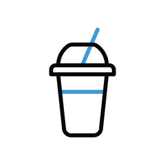 Bubble Tea Icon vector stock illustration