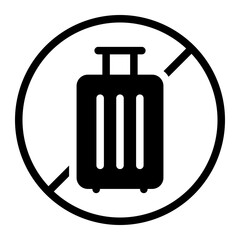 no luggage glyph icon