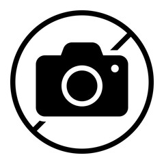 no camera glyph icon
