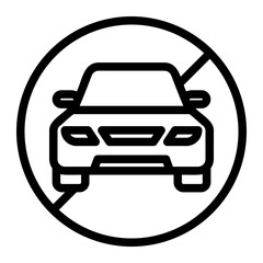 no car line icon