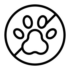 no pets line icon