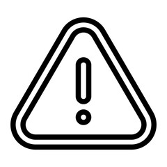 warning sign line icon