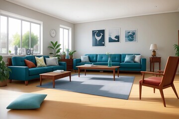 Interior sofa in living room 