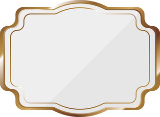 高級感のあるフレーム　ホワイト＆ゴールド