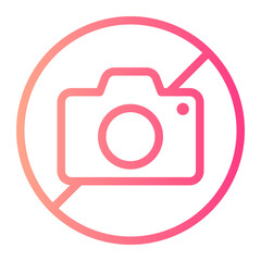 no camera gradient icon