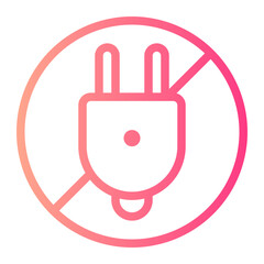 no plug gradient icon