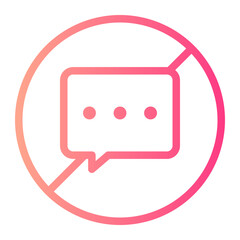 Naklejka premium no talk gradient icon