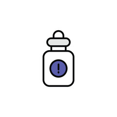 Water Bottle icon design with white background stock illustration