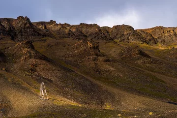 Zelfklevend Fotobehang Remnants of coal mines, Longyearbyen © Sunil Singh