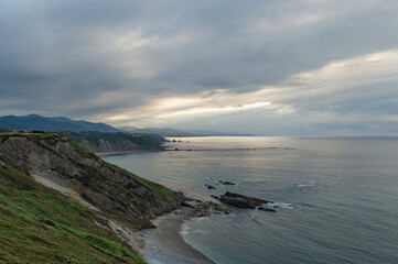 Sea landscape with clouds