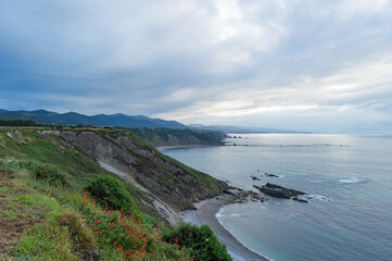 Sea landscape with clouds